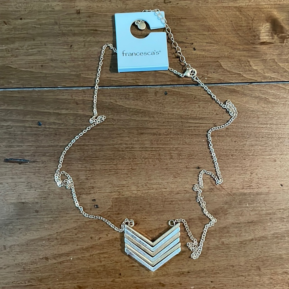 Francesca’s gold and silver necklace